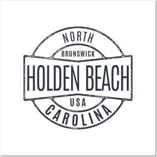 Holden Beach, NC Summertime Vacationing Vintage Badge Posters and Art